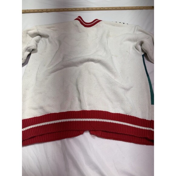 Vintage Eddie Bauer Sweater Mens Large Golf Argyle Cardigan Button Front 90s - Picture 13 of 16